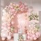 Pink Balloon Arch Kit 126 Pcs Light Pastel Pink Sand Balloon Garland Kit Include Macaron Balloons for Baby Shower Gender Reveal Decorations